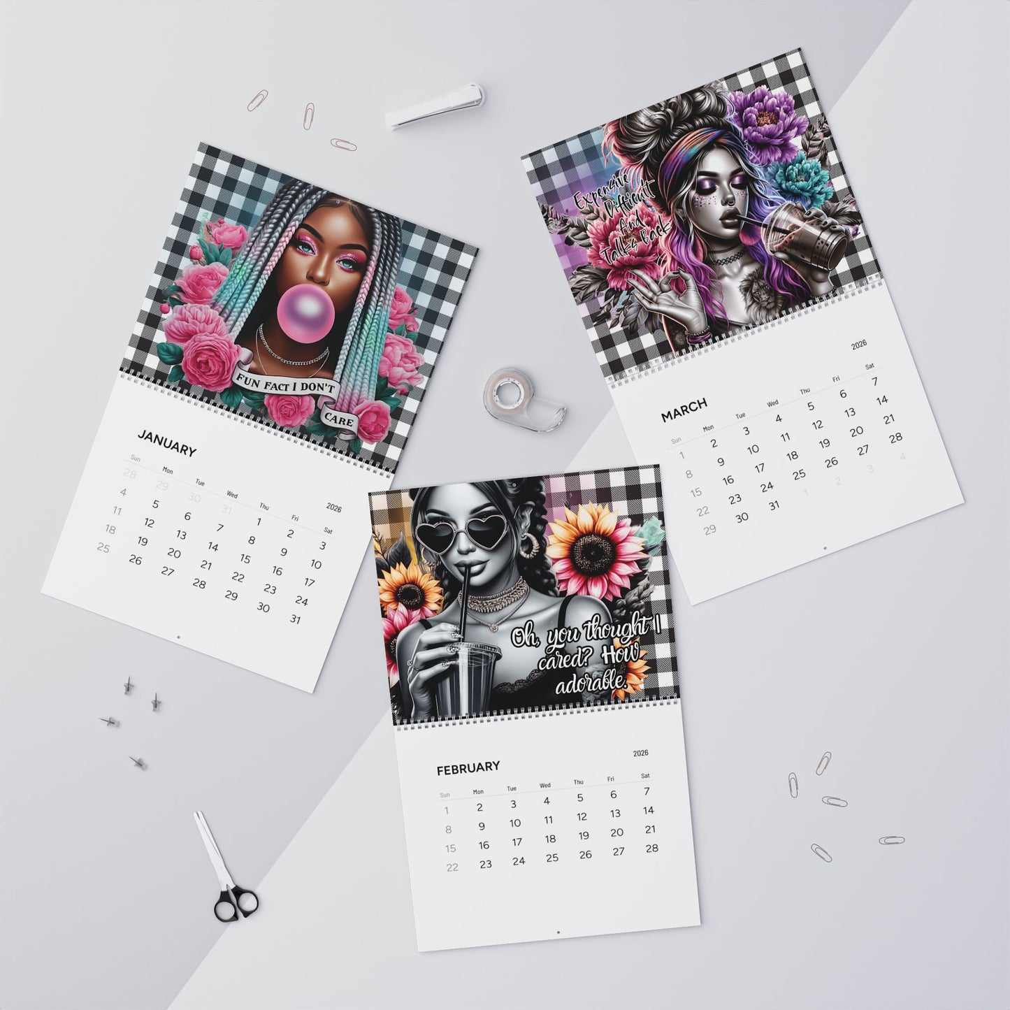 365 Days of Sass 2026 Wall Calendar — Bold & Vibrant Monthly Attitude.