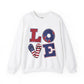 Patriotic LOVE Unisex Heavy Blend™ Crewneck Sweatshirt