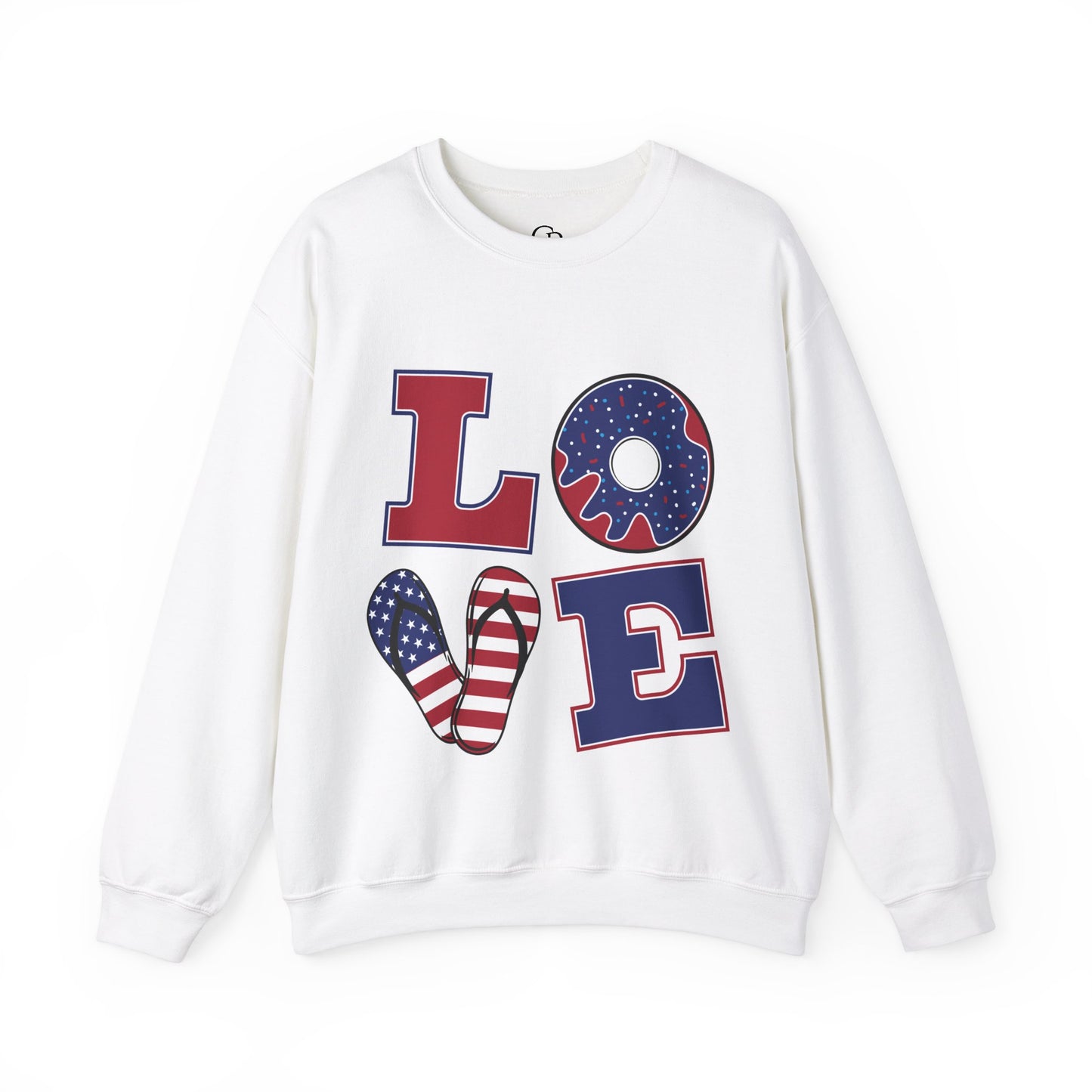 Patriotic LOVE Unisex Heavy Blend™ Crewneck Sweatshirt