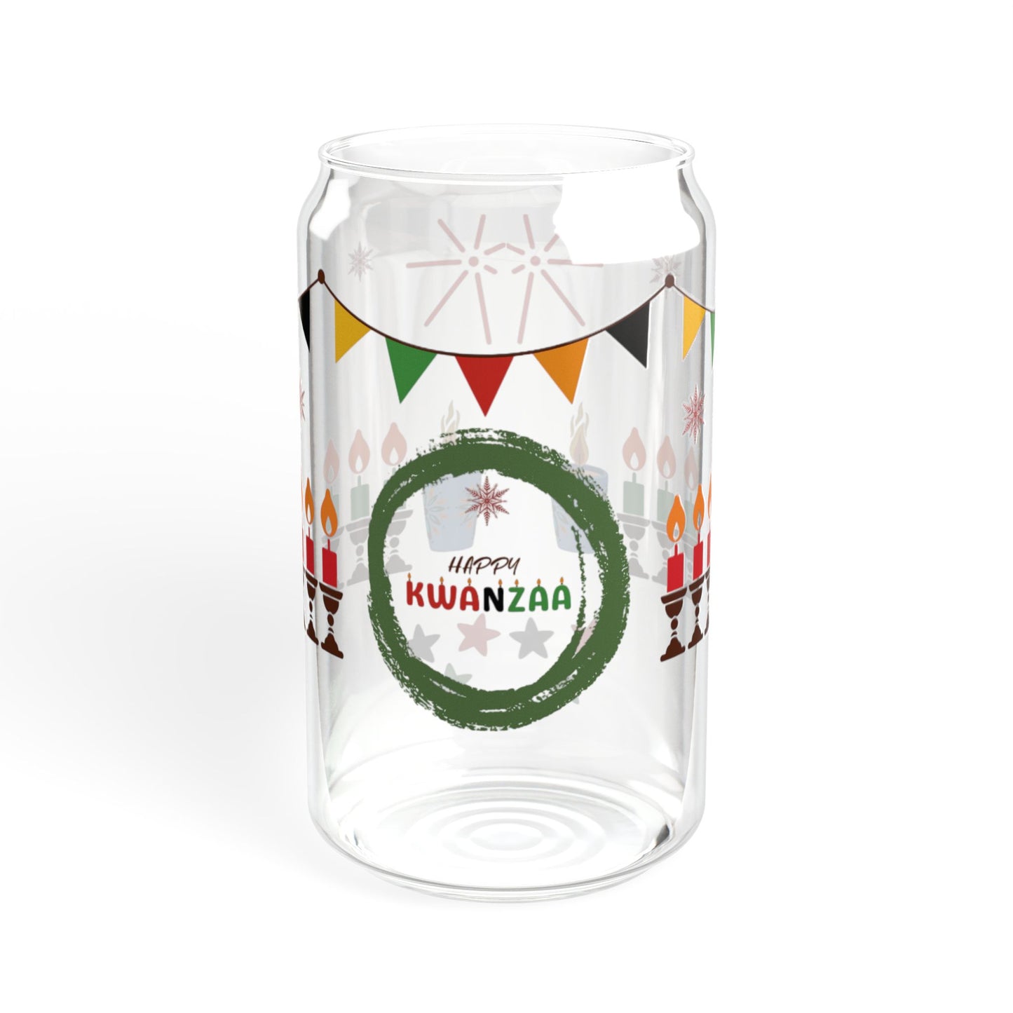 Happy Kwanzaa Sipper Glass, 16oz