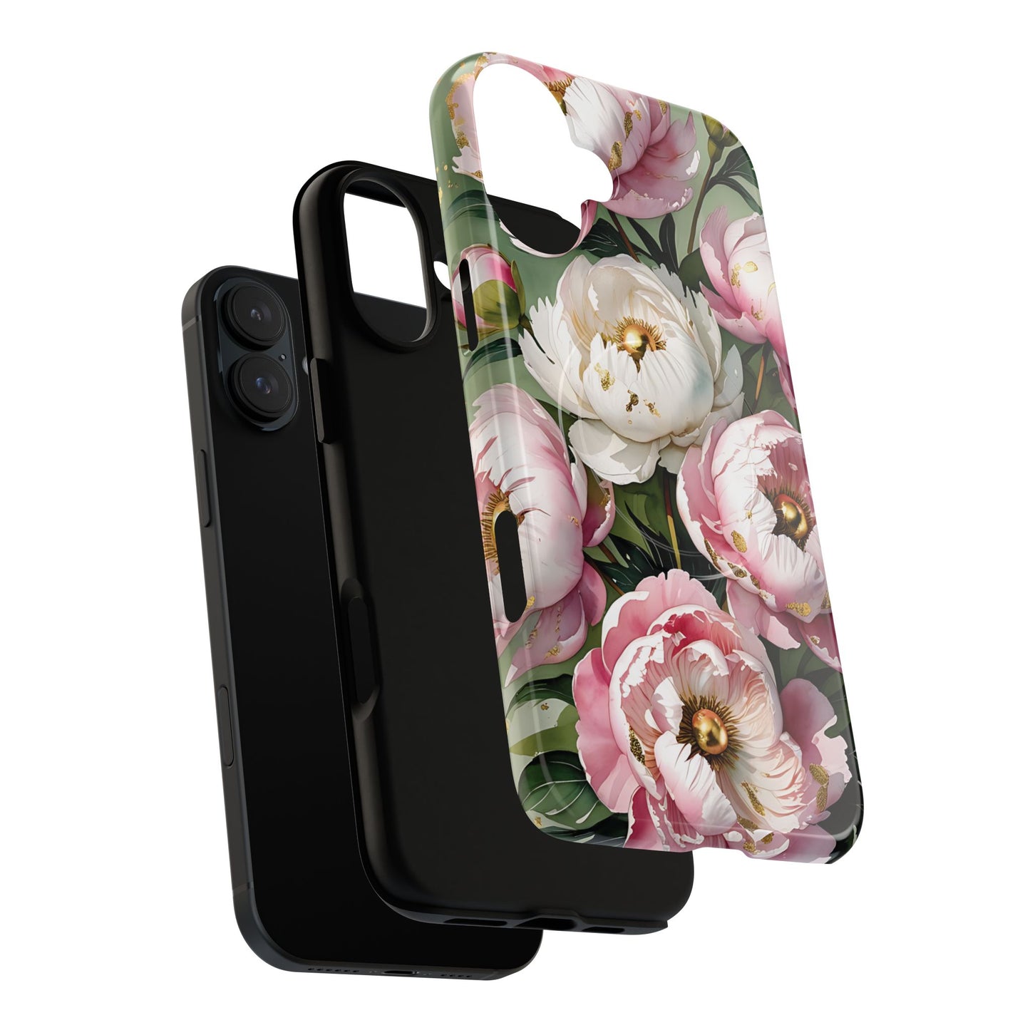 Floral Peonies Tough Magnetic Phone Cases, Durable Floral Phone Cover, Chic Flower Case, Stylish Phone Protector, Gift for Her