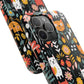 Whimsical Feline Garden iPhone and Samsung Tough Phone Cases,