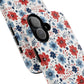 Patriotic Floral Dreams Tough Magnetic iPhone Cases, Durable, Stylish, Gift for Her, Protective Phone Cover, Spring Floral Design