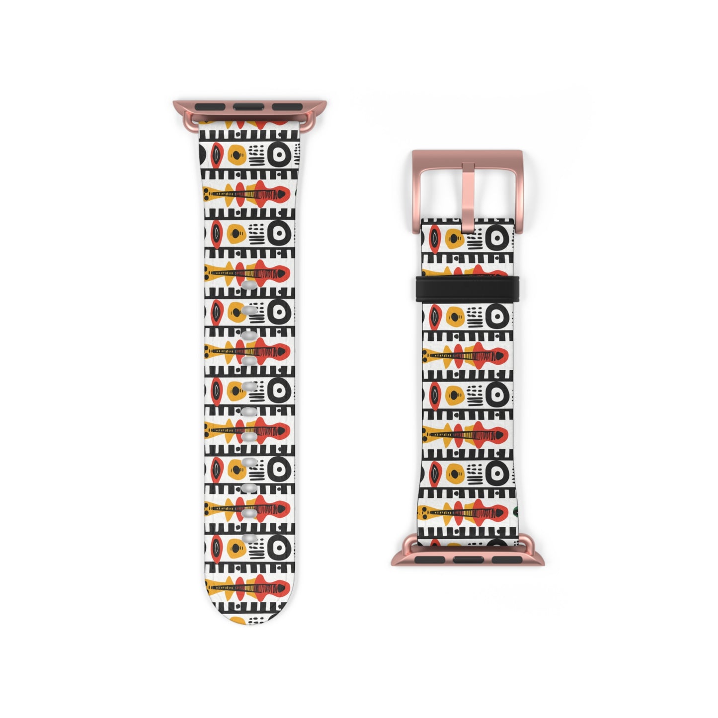Afrobeat Harmony Vibrant Patterned Watch Band - Stylish and Colorful Accessory for Everyday Wear.