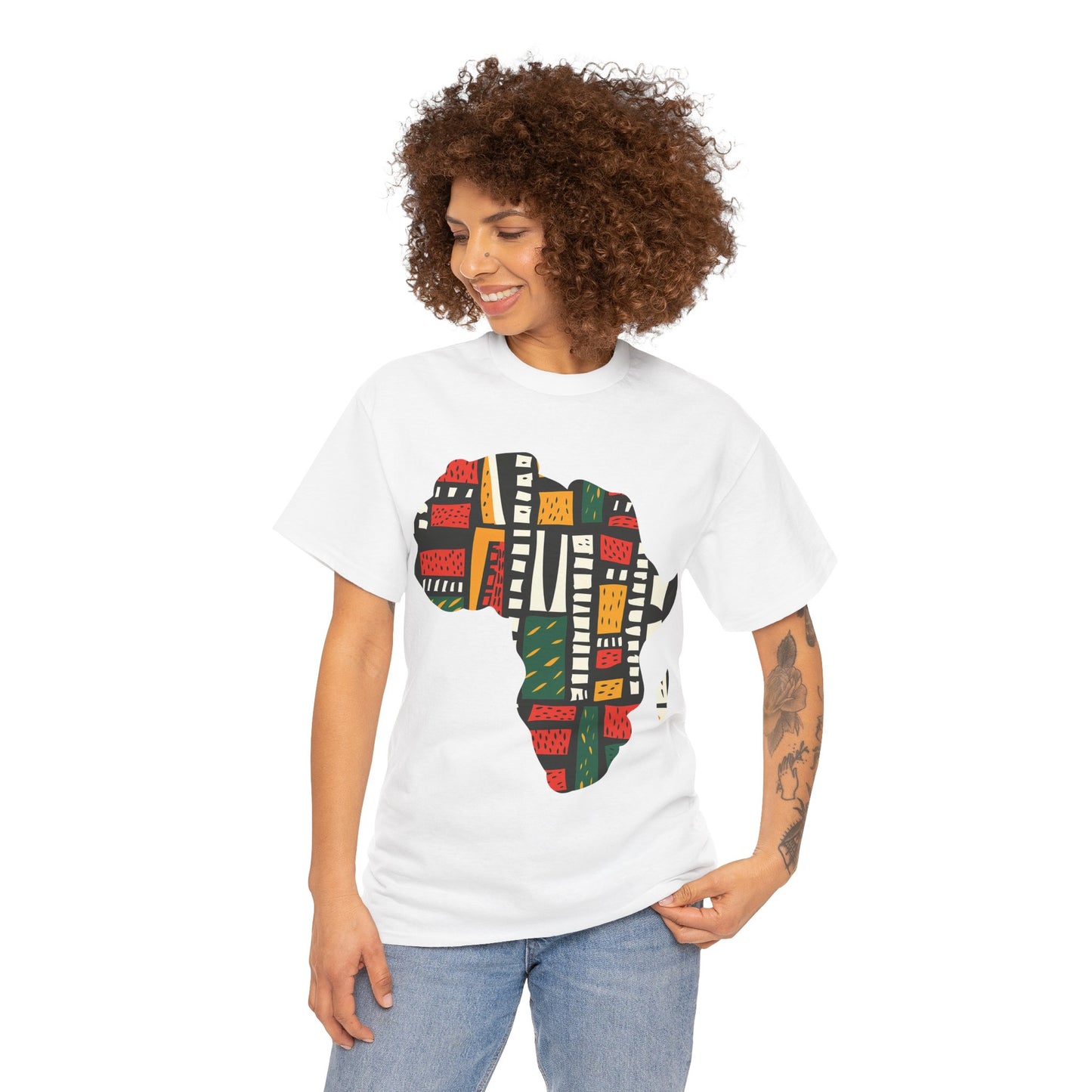 Tribal Harmony Africa Unisex Heavy Gildan Cotton Tee.