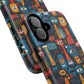 Urban Totem Vibe Tough iPhone Magnetic Case, Colorful Bohemian Art, Unique Gift for Him/Her, Holiday Accessory, iPhone Protection, MagSafe iPhone Case.