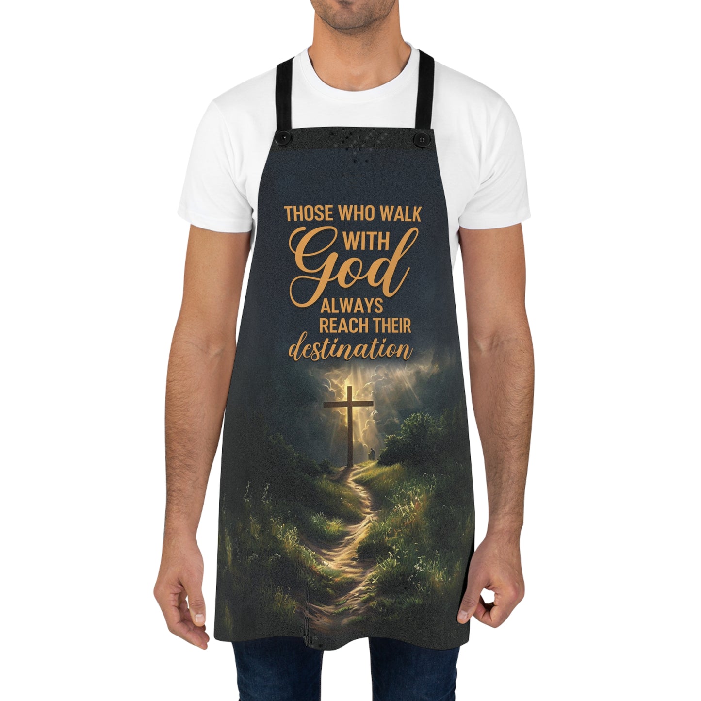 Those Who Walk with GOD Apron with Detachable Straps - Lightweight Cooking Accessory