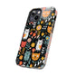 Whimsical Feline Garden iPhone and Samsung Tough Phone Cases,
