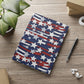 Patriotic Waves Hardcover Notebook with Puffy Covers