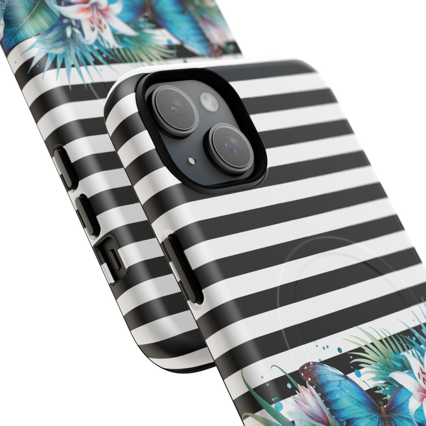 Wings of Wonder Tough iPhone Magnetic Case, Stylish Protection, Durable iPhone Cover, Butterfly Design Gift, Floral Case,Trendy Tech Accessory.