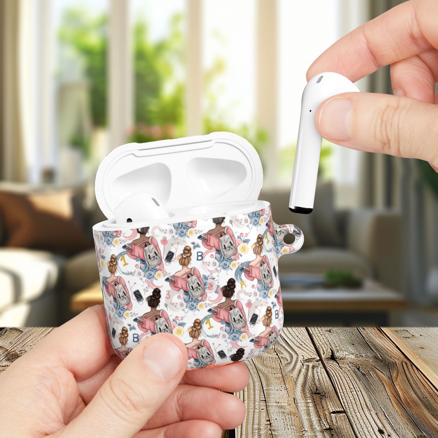 Study Chic AirPod Case Covers with Trendy Illustrations.