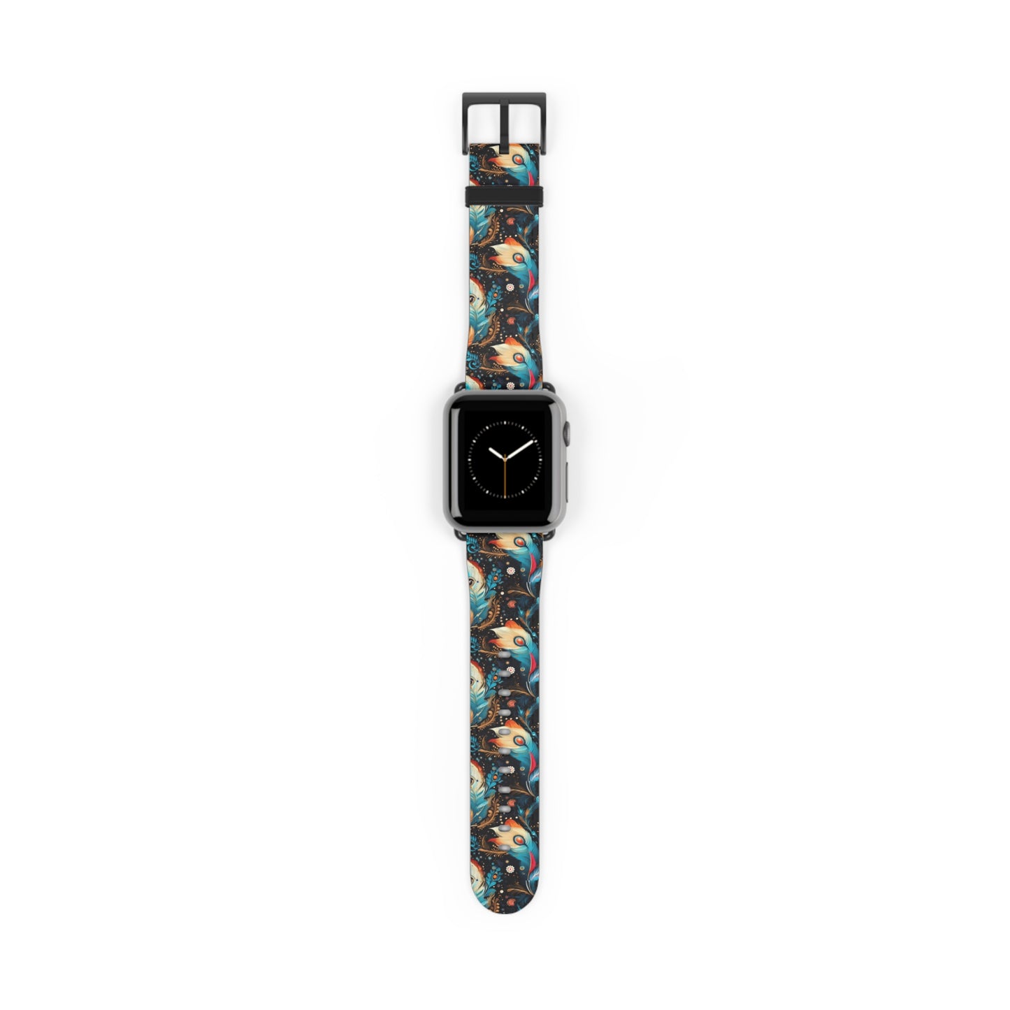Ethereal Feathers Colorful Design Watch Band - Perfect Gift for Art Lovers,
