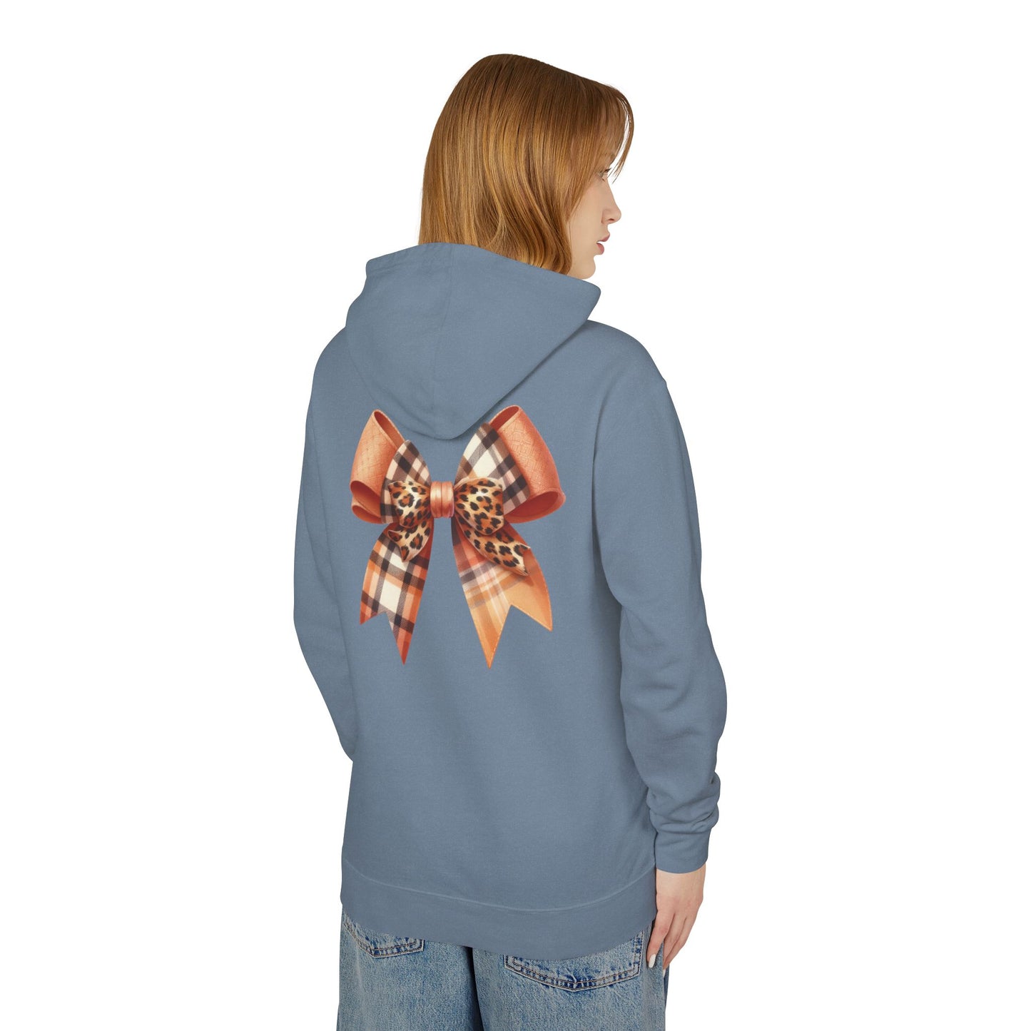 Autumn Highland Cow Charm Lightweight Hooded Sweatshirt