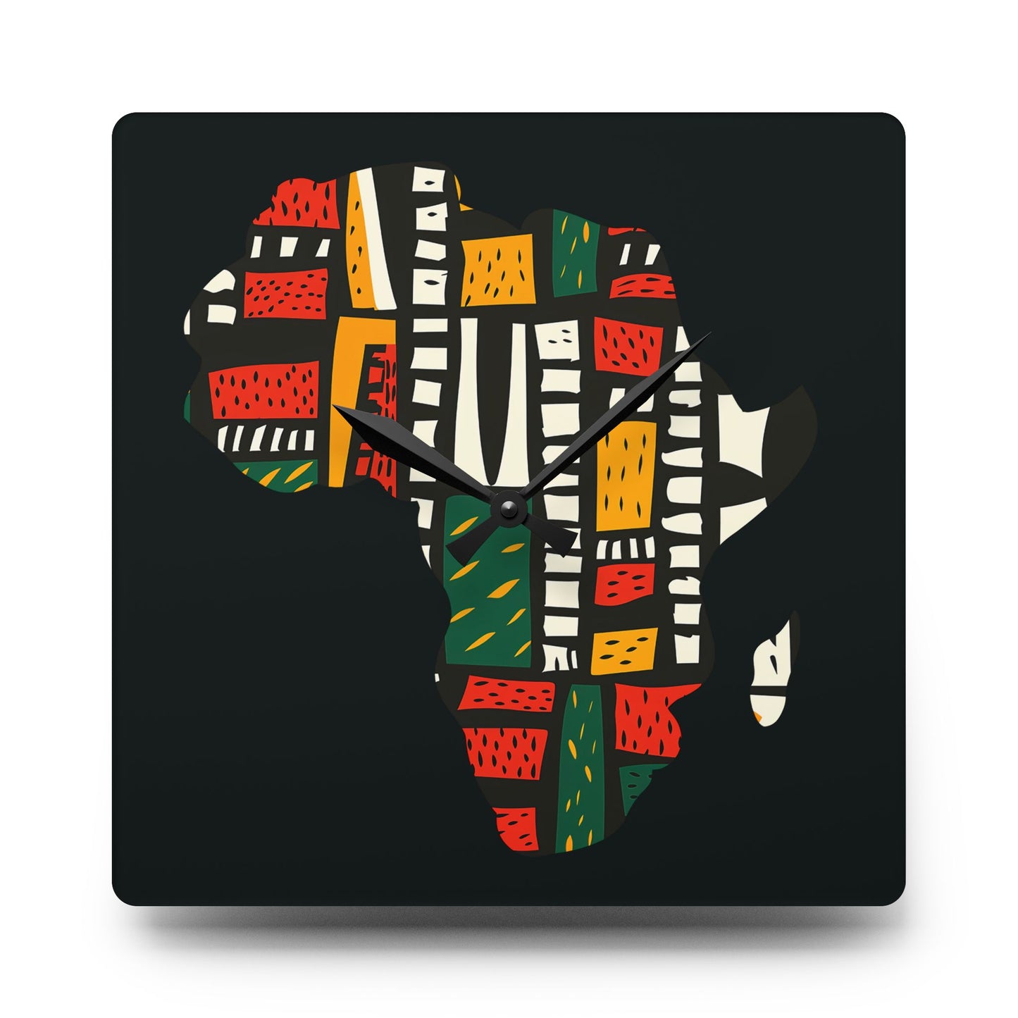 Colorful African Map Wall Clock – Modern Home Decor