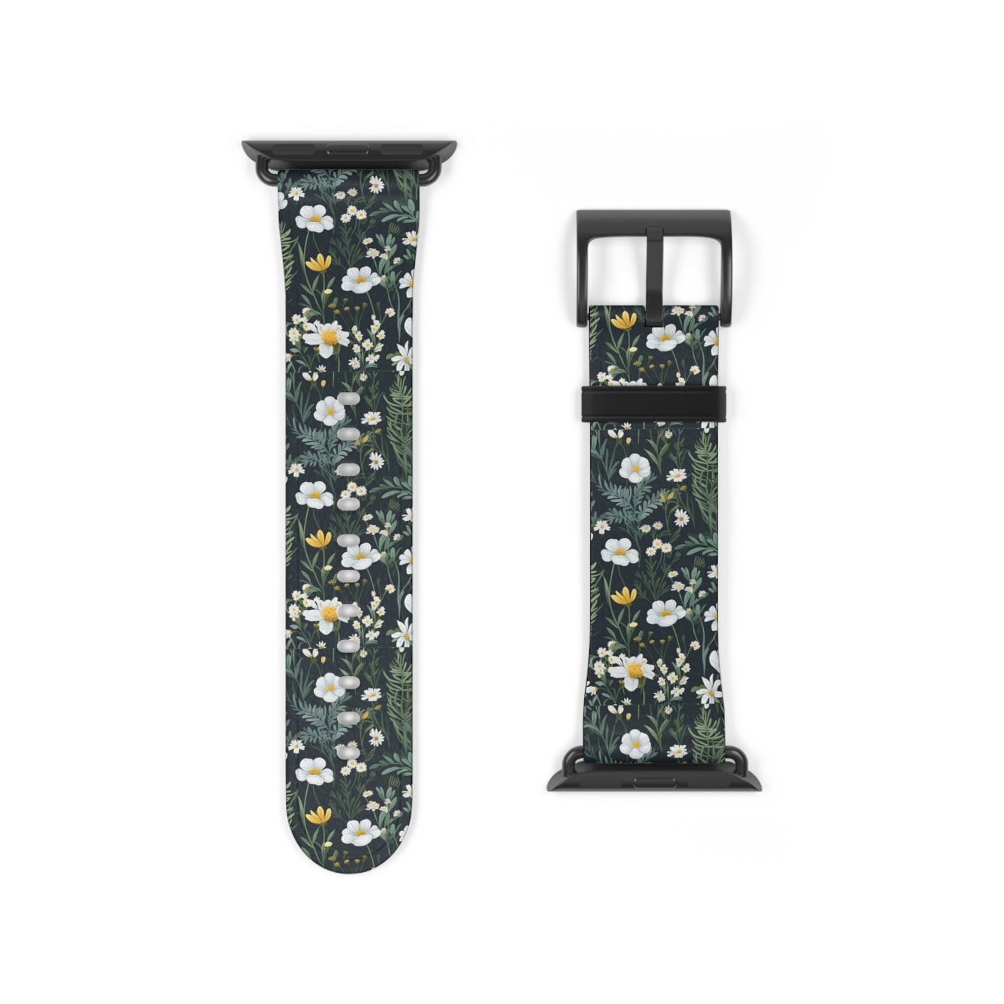 Daisy Delight Floral Print Watch Band - Stylish Accessory for Everyday Wear.