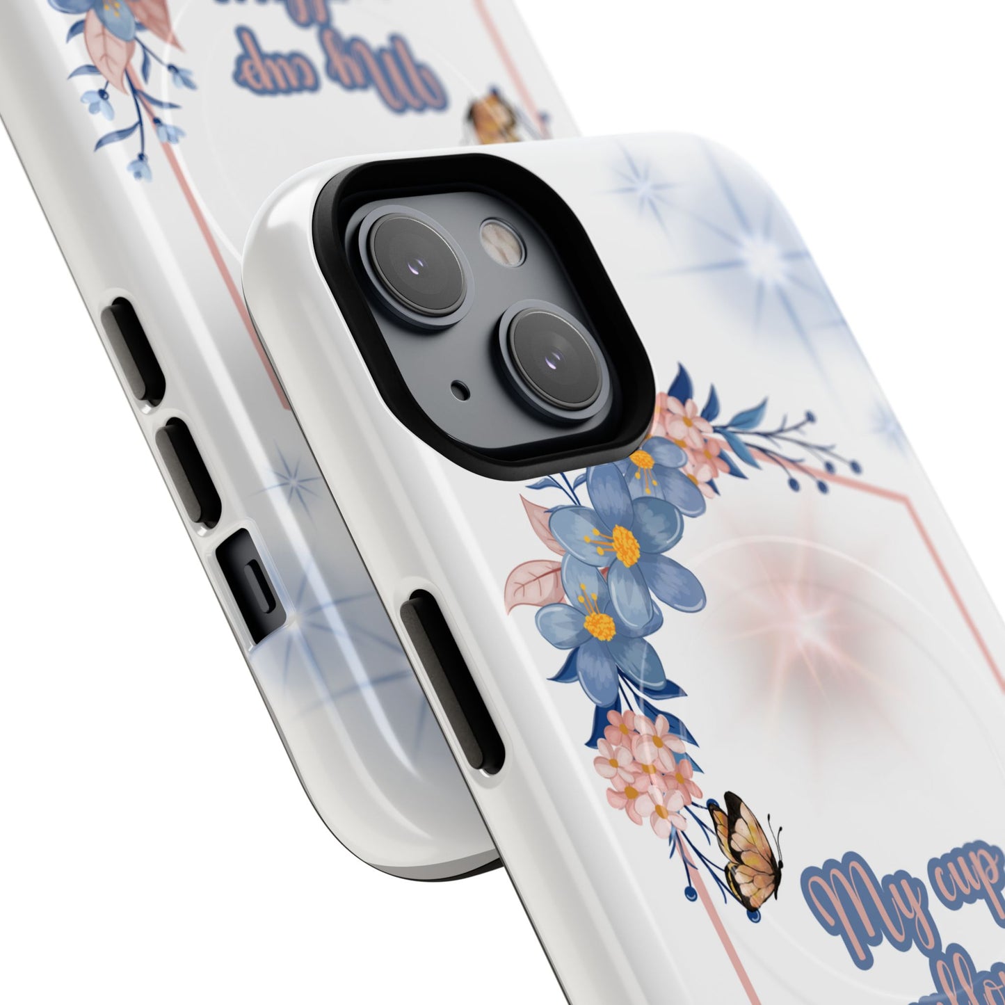 My Cup Overflows Psalm 23:5 | Inspirational Gift, Tough iPhone Magnetic Case | Scripture, Bible Verse, MagSafe® iPhone® Tough Case, iPhone 14, iPhone 15, iPhone 16, Pro, Pro Max, Plus