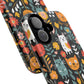 Whimsical Feline Garden iPhone, Samsung or Google Pixel Tough Cases