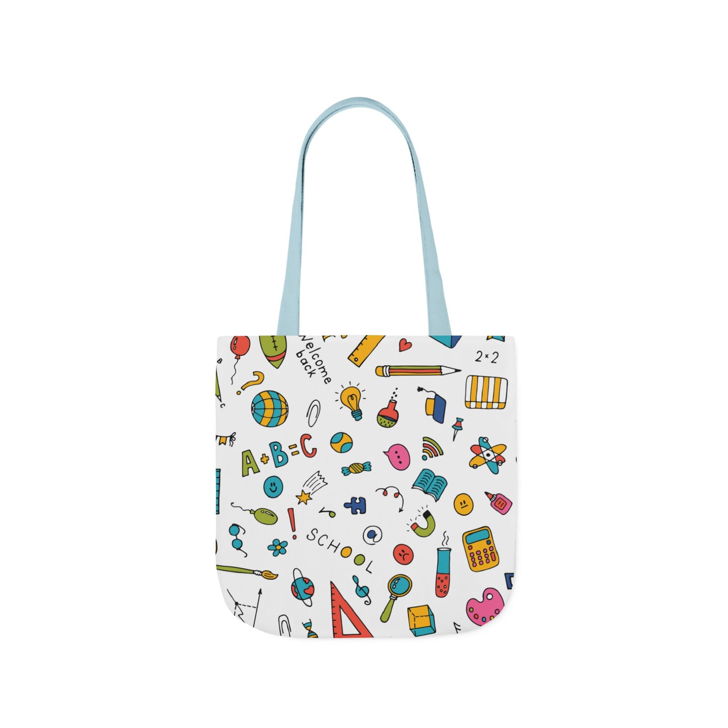 Personalized Classroom Couture Composition Book Inspired Canvas Tote Bag with Colorful Straps, Cute School Bag, Eco-Friendly Tote, Back to School Shopping Bag, Teacher Gift Idea