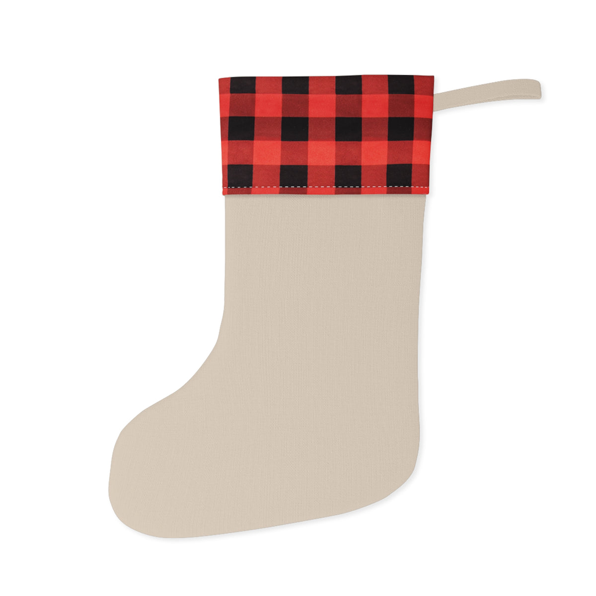 Personalized Christmas Stocking - Plaid Cuff Snowman "Baby It's Cold Outside"