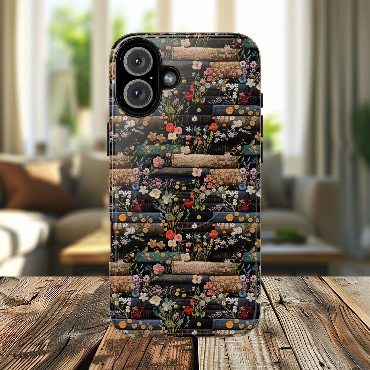 Floral Library Dreams Tough iPhone Magnetic Cases, Stylish Protective Cover, Customizable Gift for Nature Lovers, Festive Accessory for iPhone