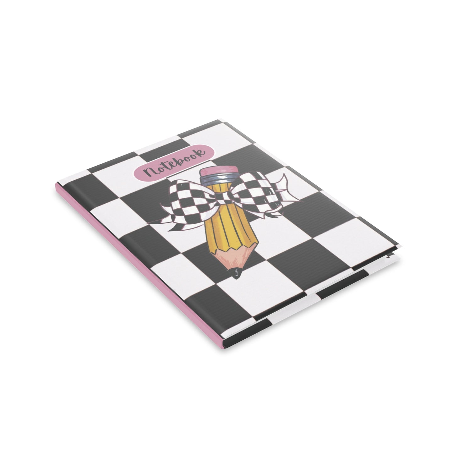 Black Checkered Charm A Hardcover Notebook (PY)