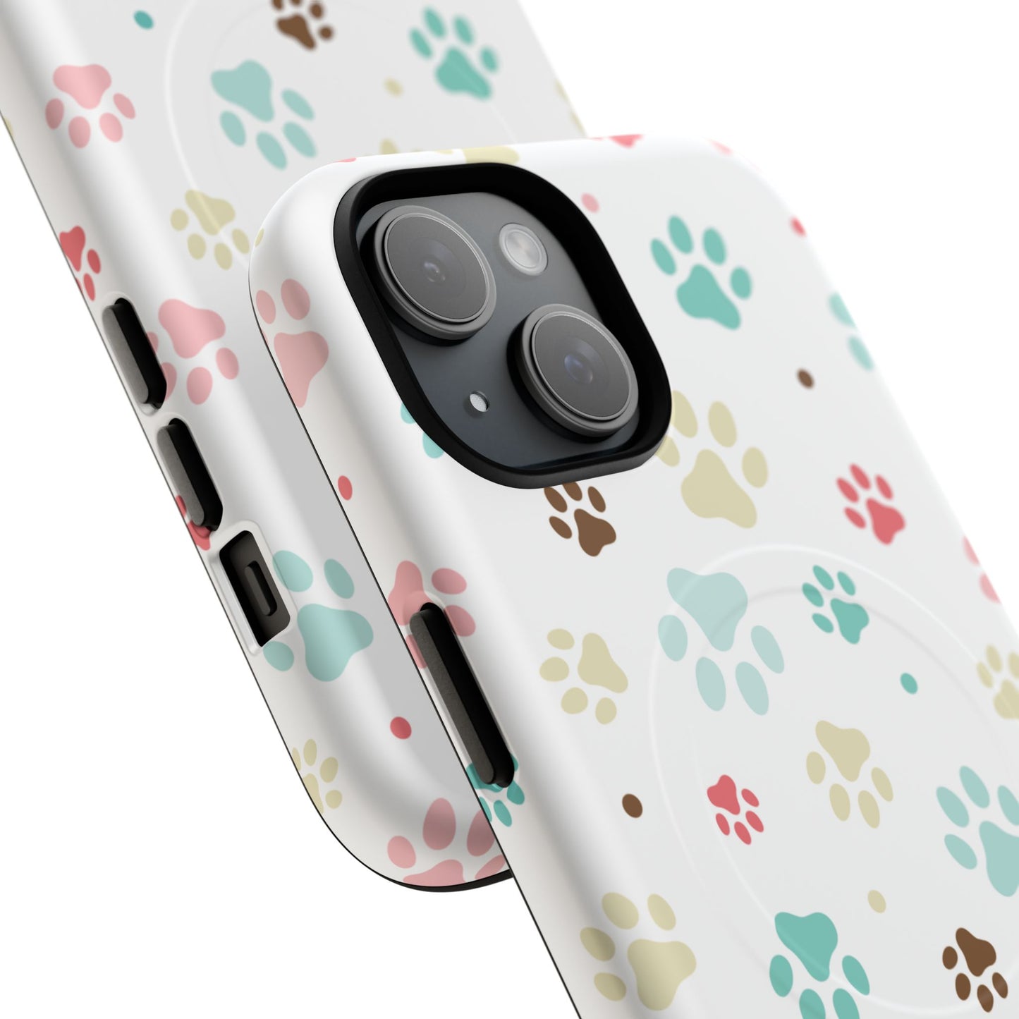 Pet Lover Magnetic iPhone Case - Cute Paw Print Design, Tough Magnetic Cases for Dog and Cat Owners, Gift for Animal Lovers