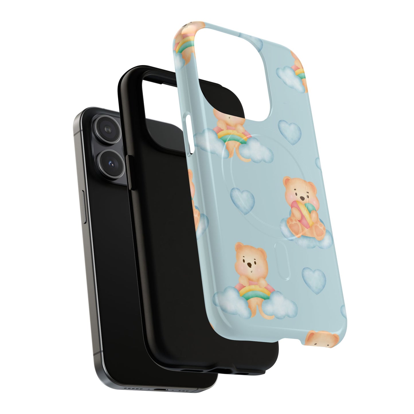 Cute Bear Magnetic iPhone Case, Kid-Friendly iPhone Cover, Stylish Cell Accessory, Gift for Kids, Durable Design for Any Occasion