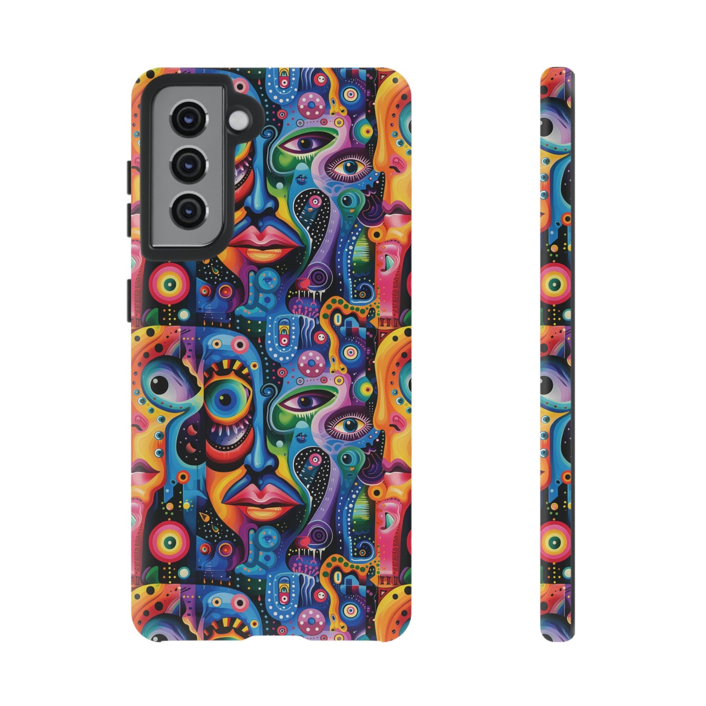 Psychedelic Visions Vibrant Samsung, iPhone and Google Pixel Phone Cases - Colorful Artistic Design