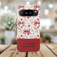Personalized Rosette Coquette Phone Case - Custom Name/Message 'I Am Stronger Than The Storm' Floral Bow Protective Case