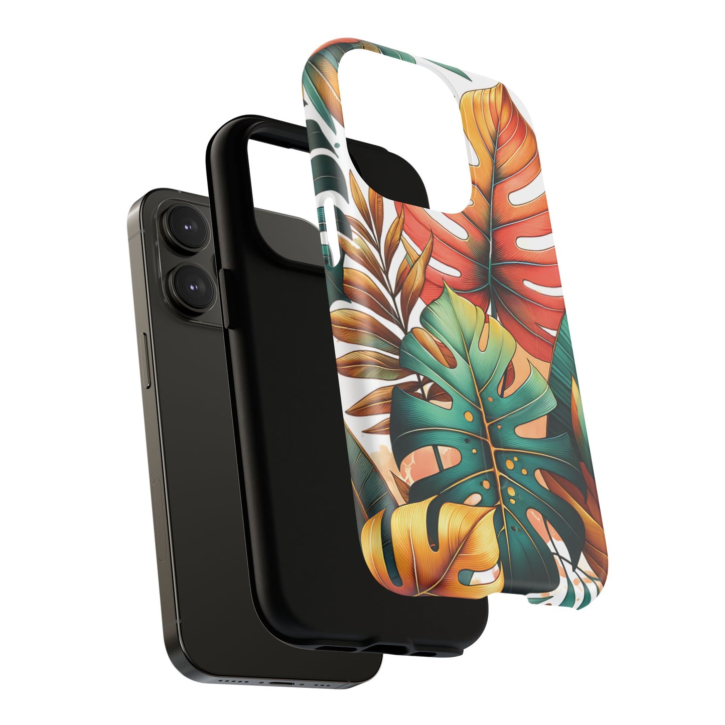 Tropical Monstera Leaf Phone Case - Stylish Tough Magnetic Cases, Floral Protection, Summer Vibe, Gift for Nature Lovers, Trendy Mobile Accessories
