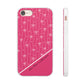 Personalized Pink Bow Coquette Slim Flexi iPhone and Samsung Cases — Custom Name or Affirmation