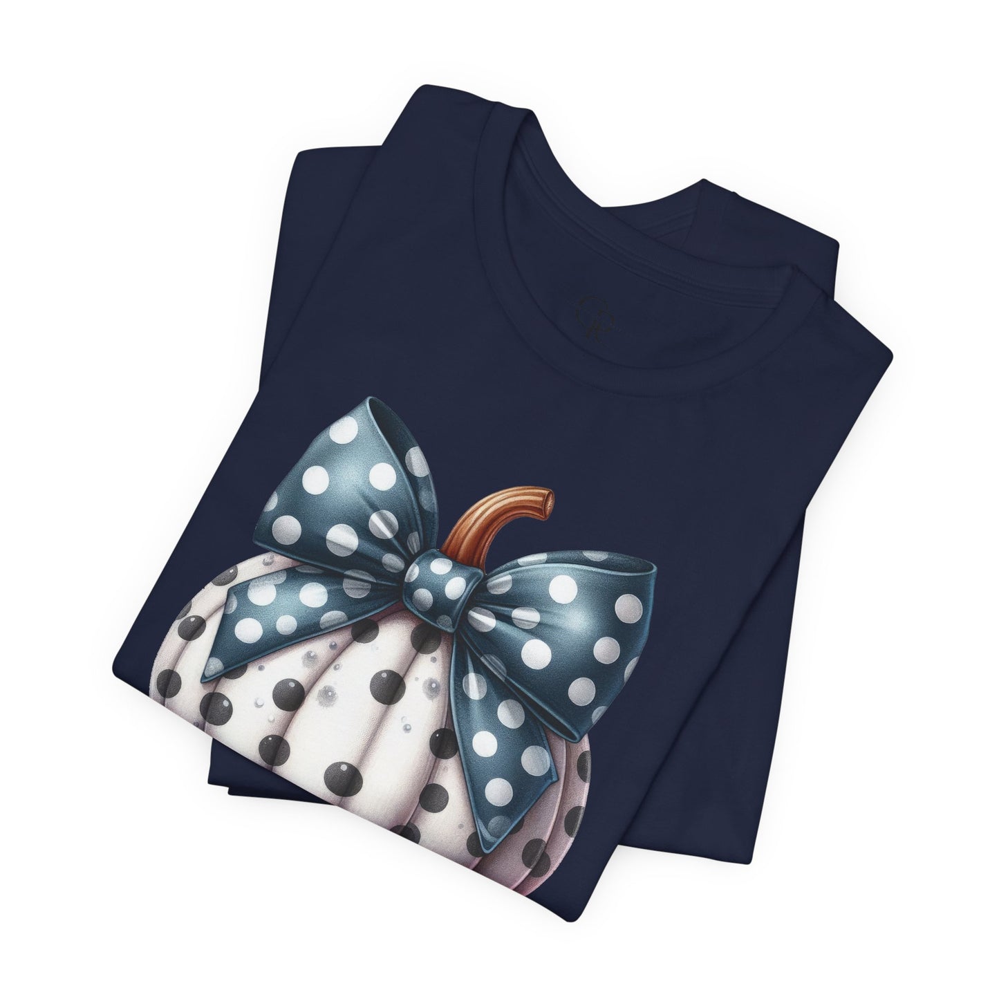 Polka Dot Pumpkin Charm Unisex Jersey Short Sleeve Tee