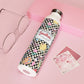 Personalized Composition Black Doodle Daydream Book Inspired Slim Water Bottle, Customizable Drinkware, Eco-Friendly Hydration Bottle, Perfect for Gifts, School Supplies, Back to School