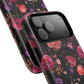 Starry Rose Garden Tough Magnetic Phone Case, Stylish Phone Cover, Gift for Her, Elegant Floral Design, Durable Phone Accessories