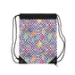 Composition Purple Doodle Daydream Book Inspired Colorful ABC Drawstring Bag | Personalized College Ruled Tote | Kids School Gear | Fun Gym Sack | Back to School Accessory