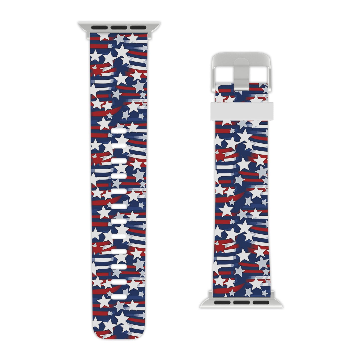Patriotic Waves Apple Watch Band - Stars and Stripes Design