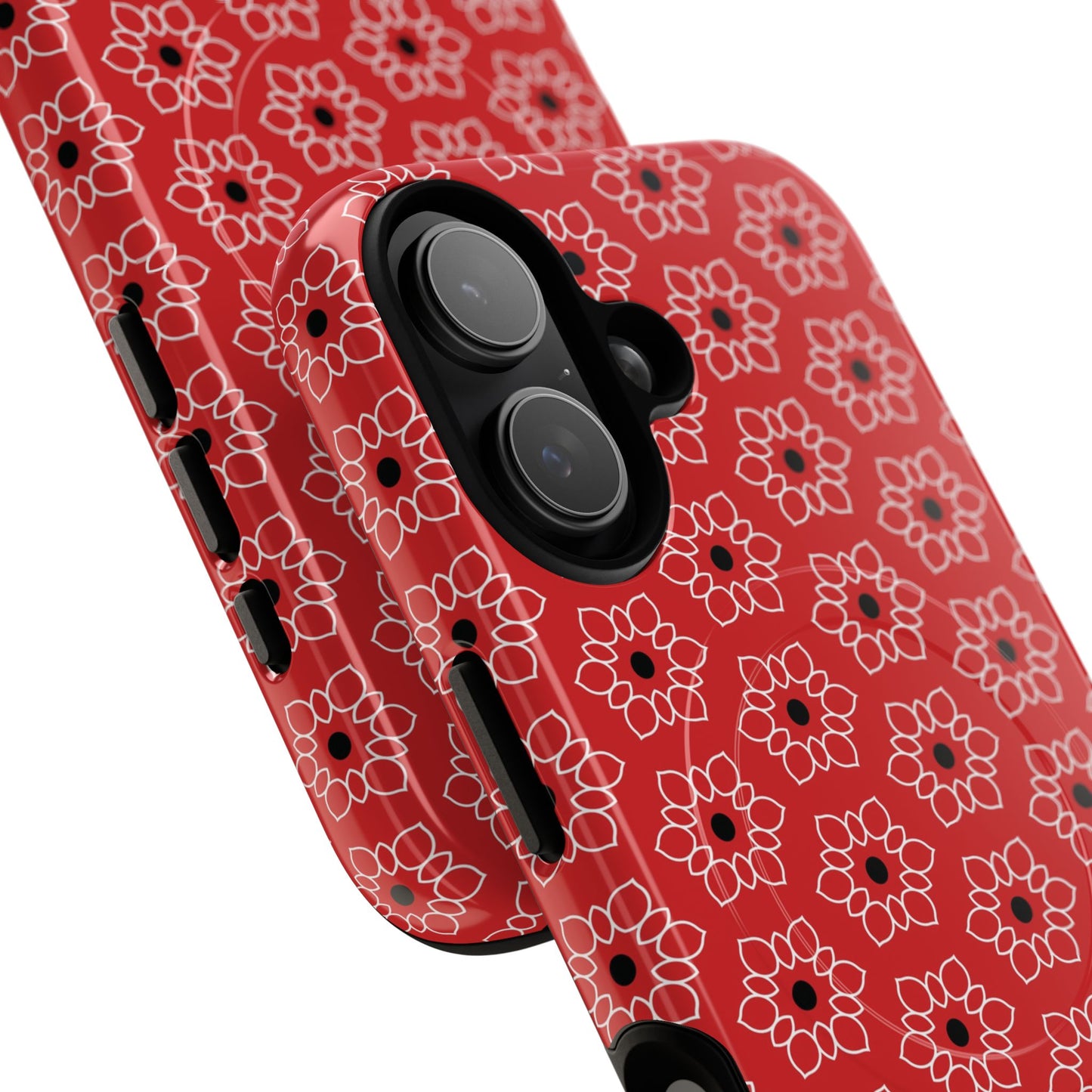 Stylish Geometric Magnetic iPhone Cases, Floral iPhone Cover, Durable Smartphone Cases, Trendy Accessories, Gift for Her