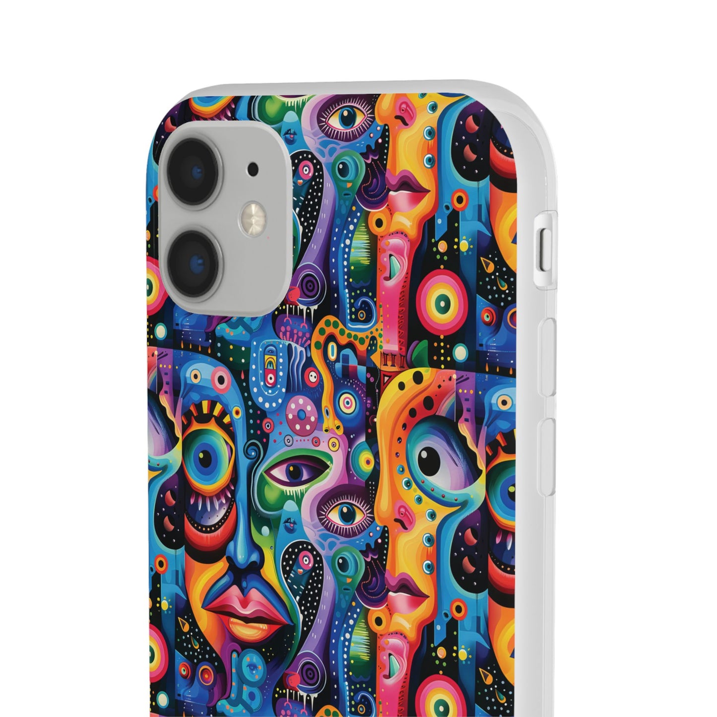 Psychedelic Visions Flexi iPhone and Samsung Case - Colorful Abstract Design.