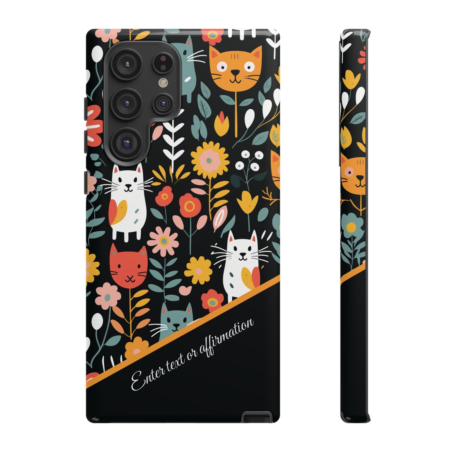 Personalized Whimsical Feline Garden Google and Samsung Tough Cases