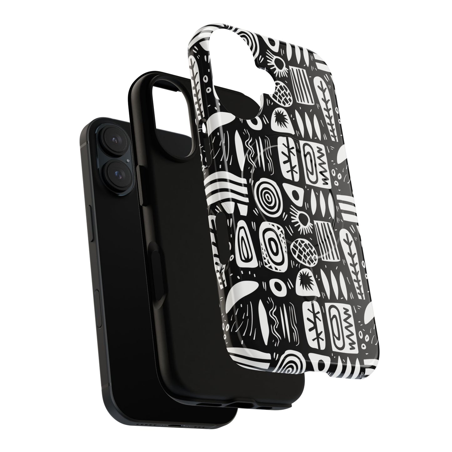 Modern Abstract Geometric Tough Magnetic Phone Case, Durable Phone Accessory, Gift for Him or Her, Artistic Design, Modern Decor
