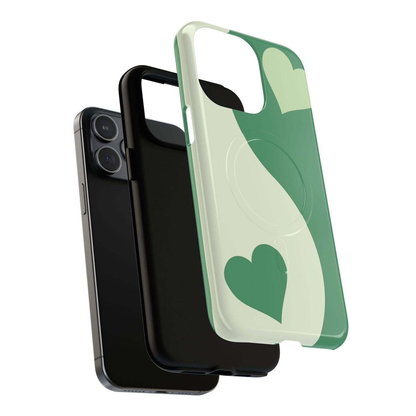 Tough Magnetic iPhone Case with Heart Design, Perfect for Gifts, Valentine's Day, Everyday Use, Stylish Protection, IPhone Cover