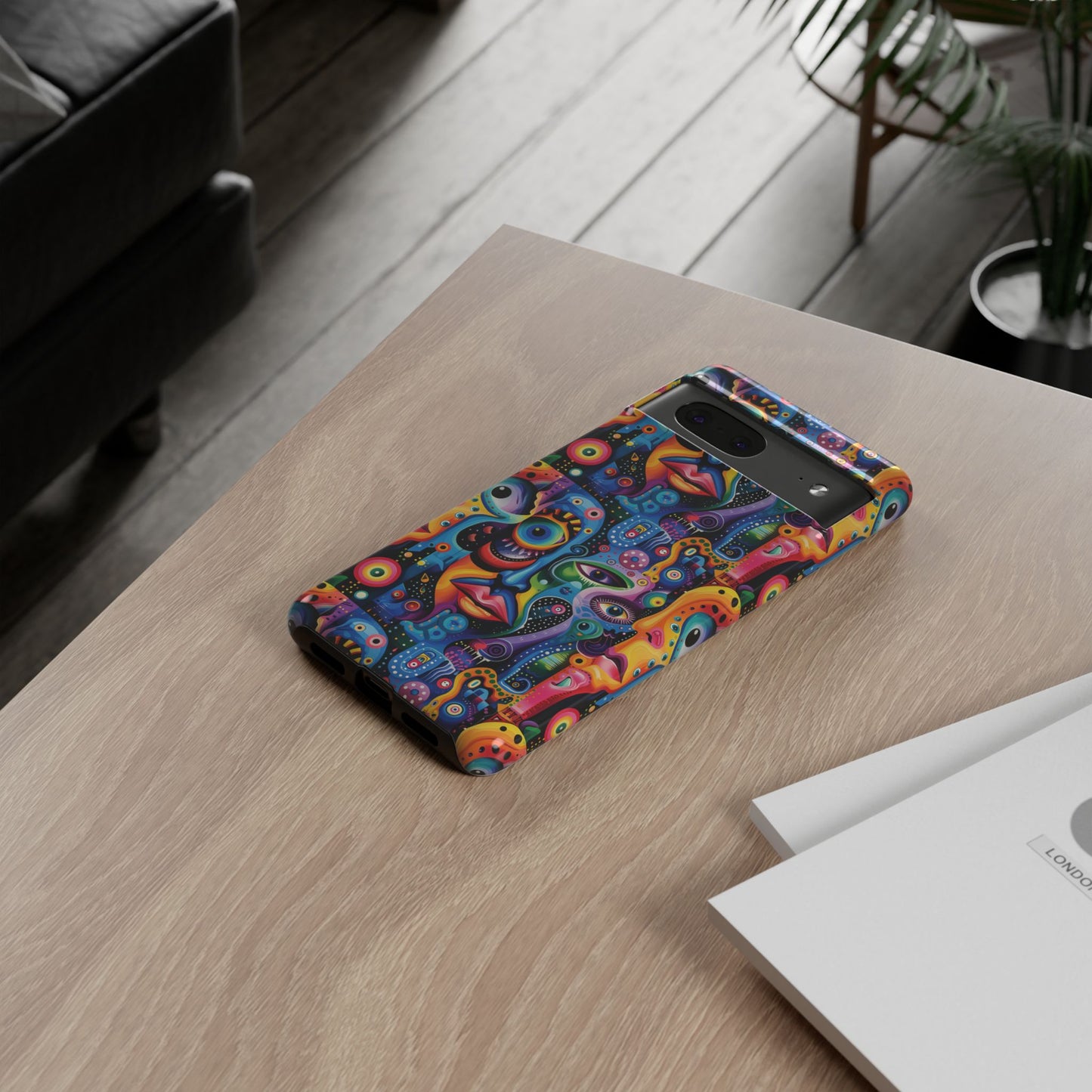 Psychedelic Visions Vibrant Samsung, iPhone and Google Pixel Phone Cases - Colorful Artistic Design