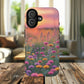 Floral Sunset Phone Case, Tough Magnetic Cases for iPhone, Nature Lover Gift, Durable Protection, Eco-Friendly Phone Accessory