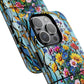 Floral Stained Glass Tough Magnetic Case, Durable Phone Cover, Gift for Nature Lovers, Unique Floral Design, Phone Accessories for All Occasions.