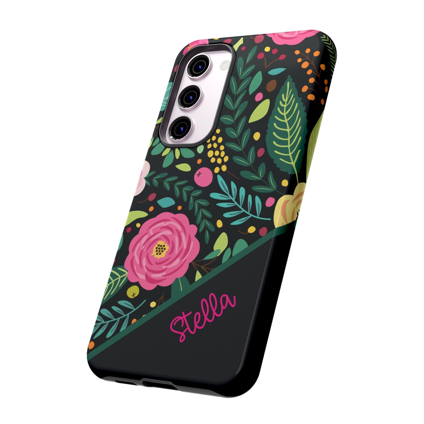 Personalized Floral Fantasy Samsung and Google Pixal Phone Case – Personalized Tough Cases with Colorful Garden Design