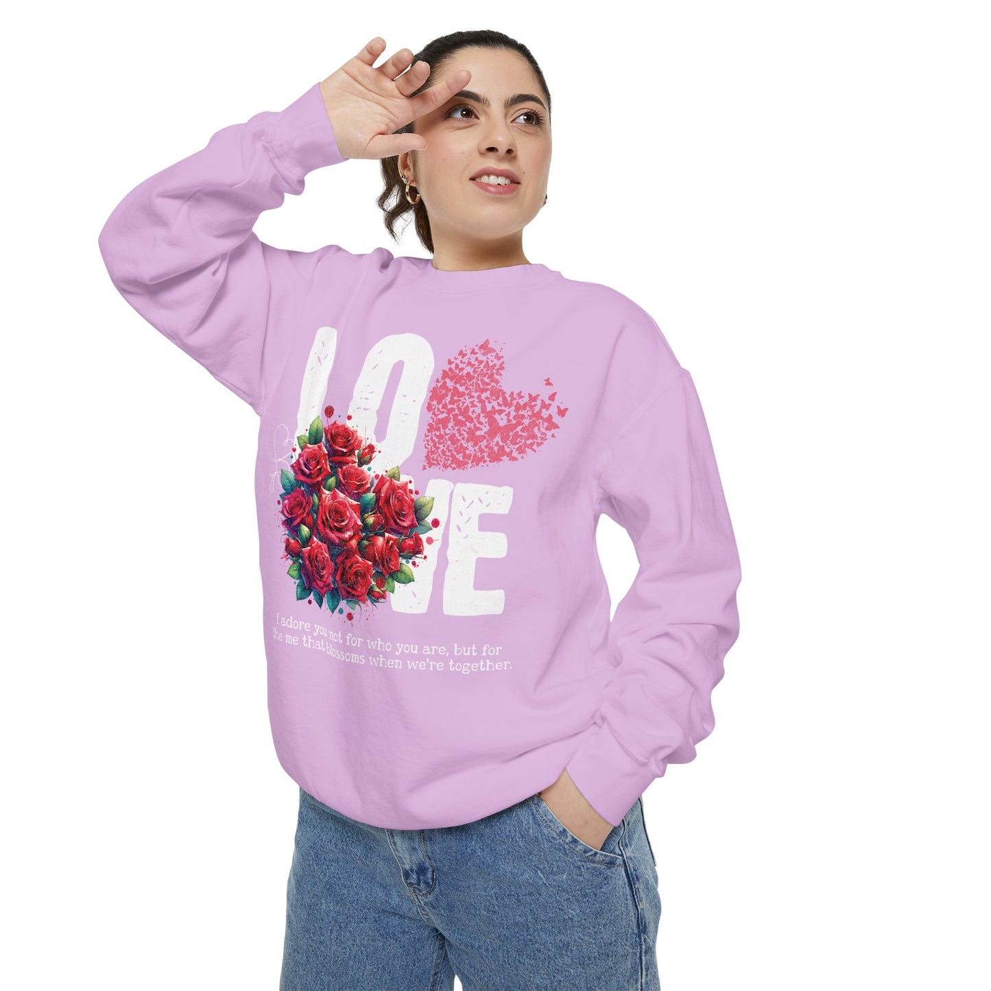 LOVE always Valentines Unisex Garment-Dyed Sweatshirt