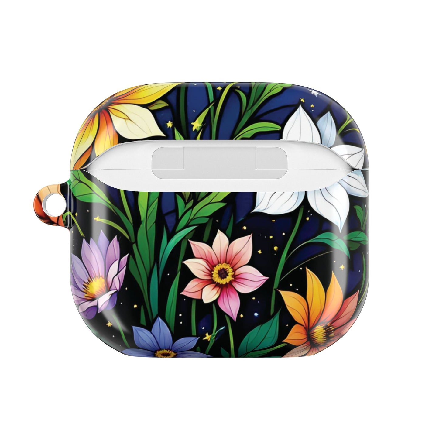Flower Garden Stained Glass AirPod Case — Colorful Garden Protective Cover- Airpods Pro Gen 1 and 2, Gen 1 to 4.