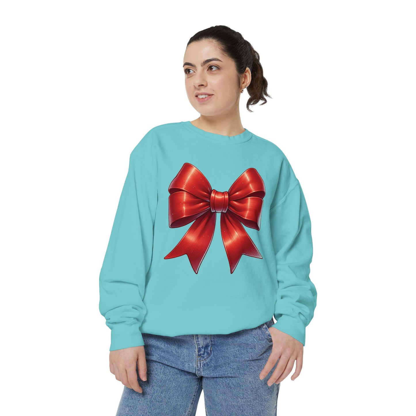 Bow Charm Valentines Unisex Comfort Colors Garment-Dyed Sweatshirt