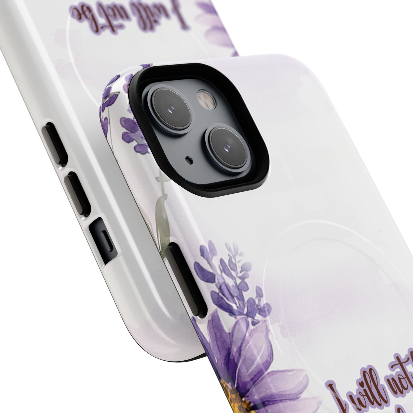 Floral Inspirational Tough iPhone Magnetic Case, Psalm 16:8 Gift, Faith Gift, MagSafe® iPhone® Tough Case, iPhone 14, iPhone 15, iPhone 16, Pro, Pro Max, Plus
