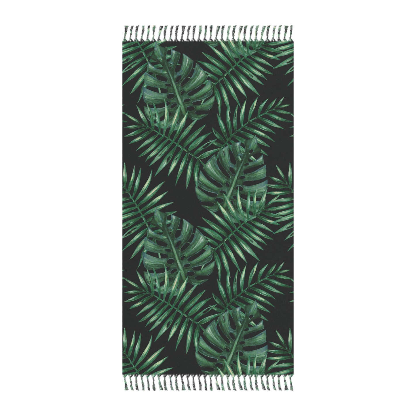 Tropical Boho Vibes Black Beach Cloth/Towel